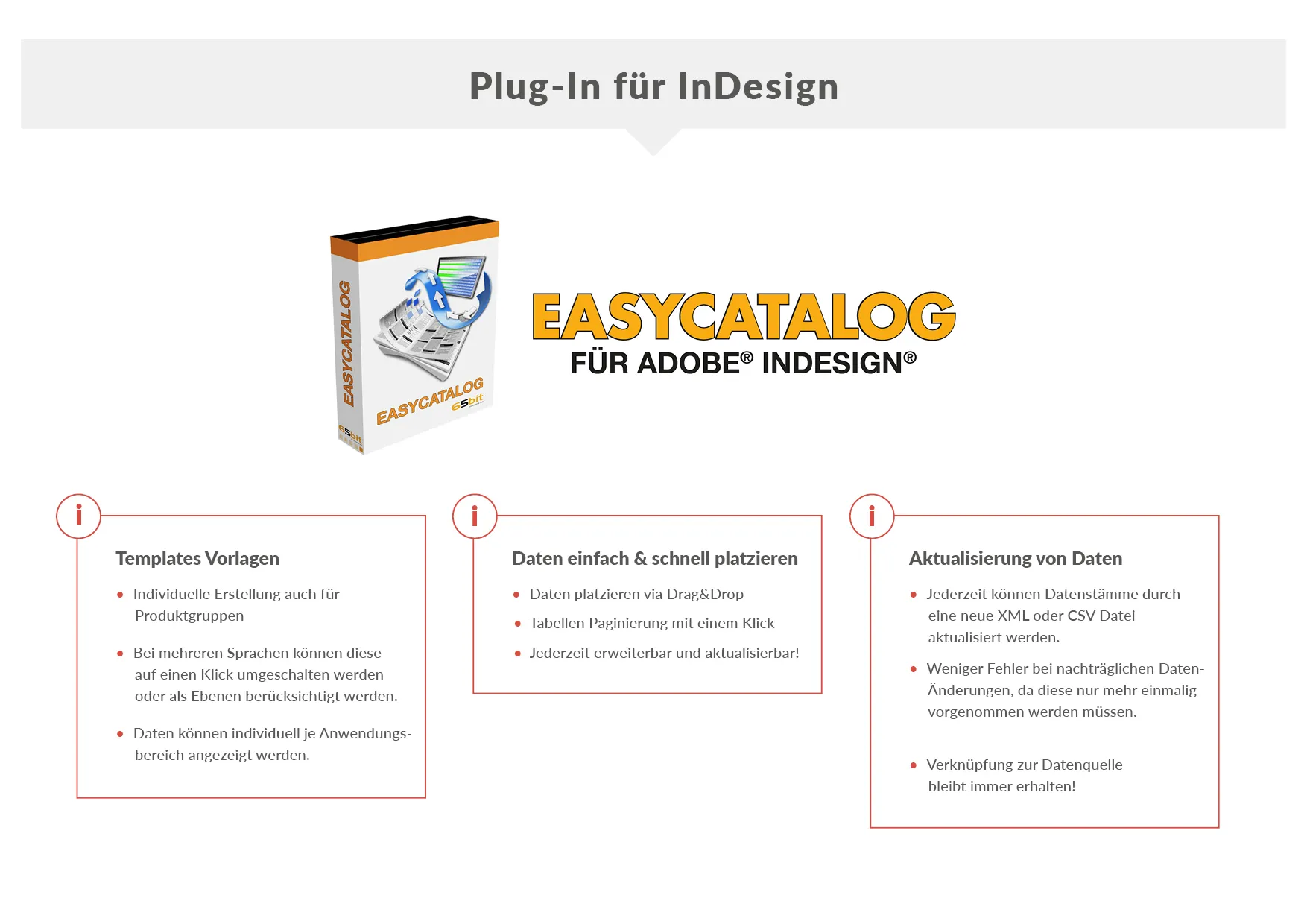 EasyCatalog Plugin für Adobe Indesign