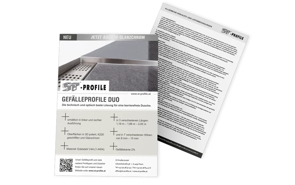 Web2Print ST-Profile Produktdatenblätter